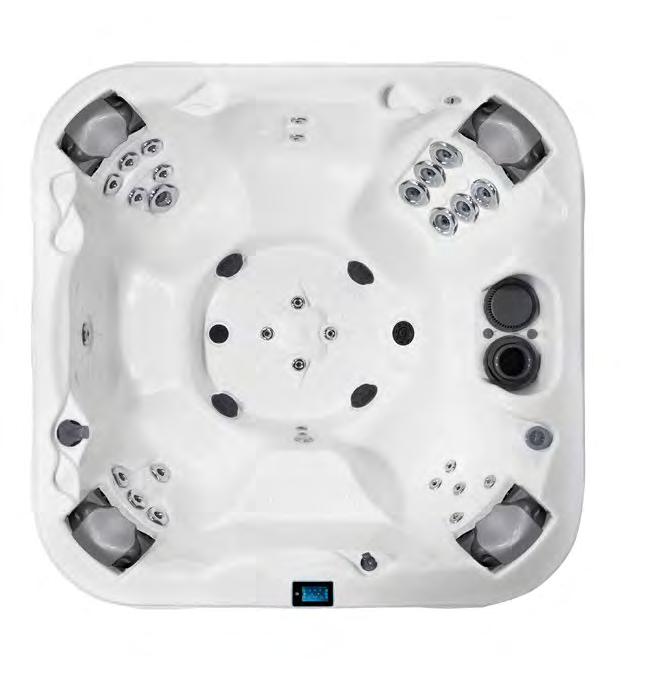 DIMENSION ONE SPAS REFLECTION-SERIEN NAUTIQUE Nautique är en modell med öppen design som rymmer sex personer.