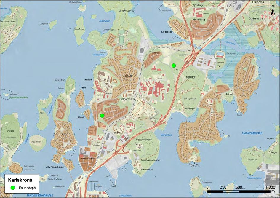 respektive faunadepå presenteras i Tabell 2.