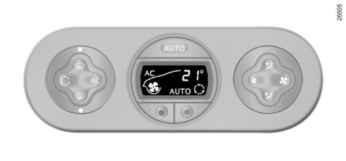 AUTOMATISK LUFTKONDITIONERING (9/9) 14 Luftrecirkulation Om du trycker en gång på knappen 14 sätts luftrecirkulationen igång (symbolen tänds på displayen).