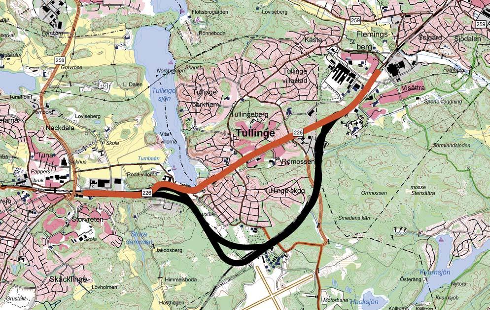 Förbättringsalternativ Ny väg Vägalternativ som studeras I vägutredningen studeras ett stort antal möjliga vägkorridorer både i läget för befintlig väg och i nya lägen.