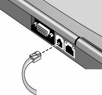 Kom igång med HP Notebook Förbered datorn för användning Steg 3: Anslut datorn till telenätet Om datorn inte har ett inbyggd modem kan du hoppa över detta steg.