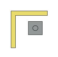 väggar/tak/föremål: Framför eldstad Sidor av eldstad Bak eldstad Över eldstad = = = = 900 mm