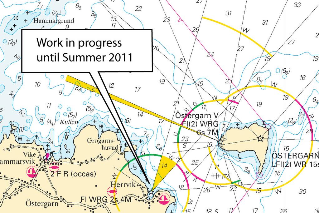 Nr 321 10 * 6675 (T) Sjökort/Chart: 73, 731 Sverige. Mellersta Östersjön. Gotland. Herrviks Hamn. Reparation av yttre vågbrytare.