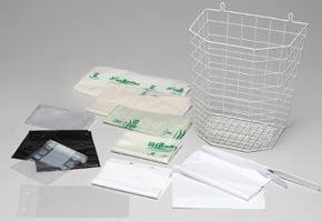 Plast 0 Bild Avfallspåsar och säckar 00 Sanitetspåse 0 lit 0/0x00x0,0 mm Svart LDPE 000 0 Sanitetspåse SOPI blockad /0x0x0,00 mm Vit HDPE 00 000 Sanitetspåshållare med lock x mm Krom Metall 0 Hållare