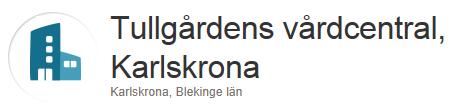 Detta har därmed tagits bort ur sökstödet. Bakgrundsfärgen är grå och rubriken ändrades till "Drop-in tider". 3.9. Hur skapas namnet/rubriken på mottagningen?