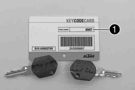 5 SERIENUMMER 21 5.3 Nyckelnummer Nyckelnumret1anges på KEYCODECARD.