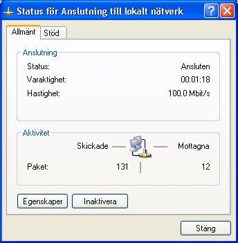 Inställning av en PC med Windows XP 1. Gå till Start / Kontrollpanel (i Klassisk vy).