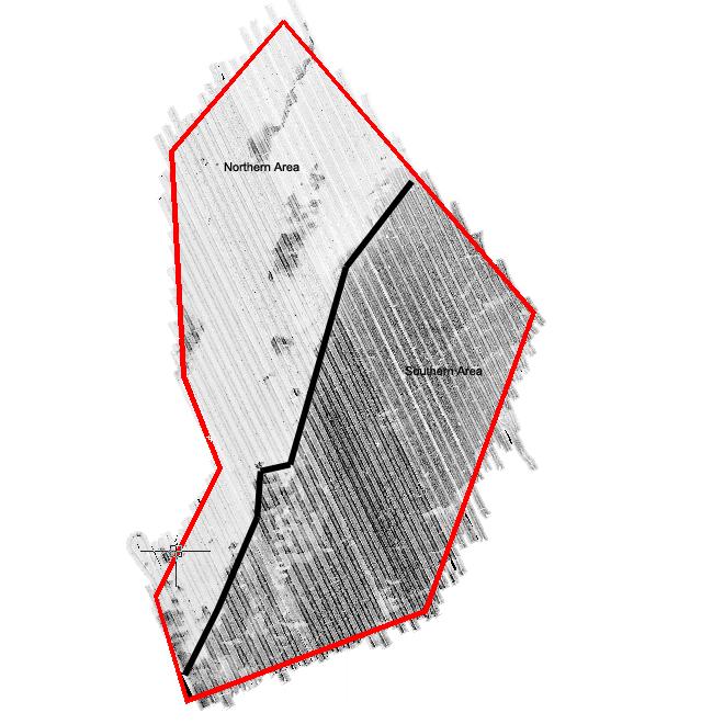 Bottearealen kan delas in i två halvor av ungefär lika storlek med en mellanliggande gränslinje som löper från sydväst mot nordost.