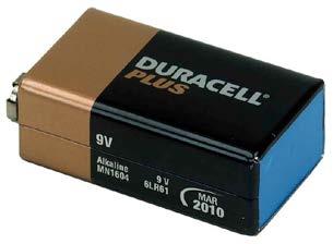 550607 Batteri Duracell+ AA Batteri Duracell+ 9V IEC-benämning 6LR61.