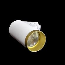 Frontringen i utförande lång gör att armaturen blir 10 mm längre och ringens färg syns även från sidan på