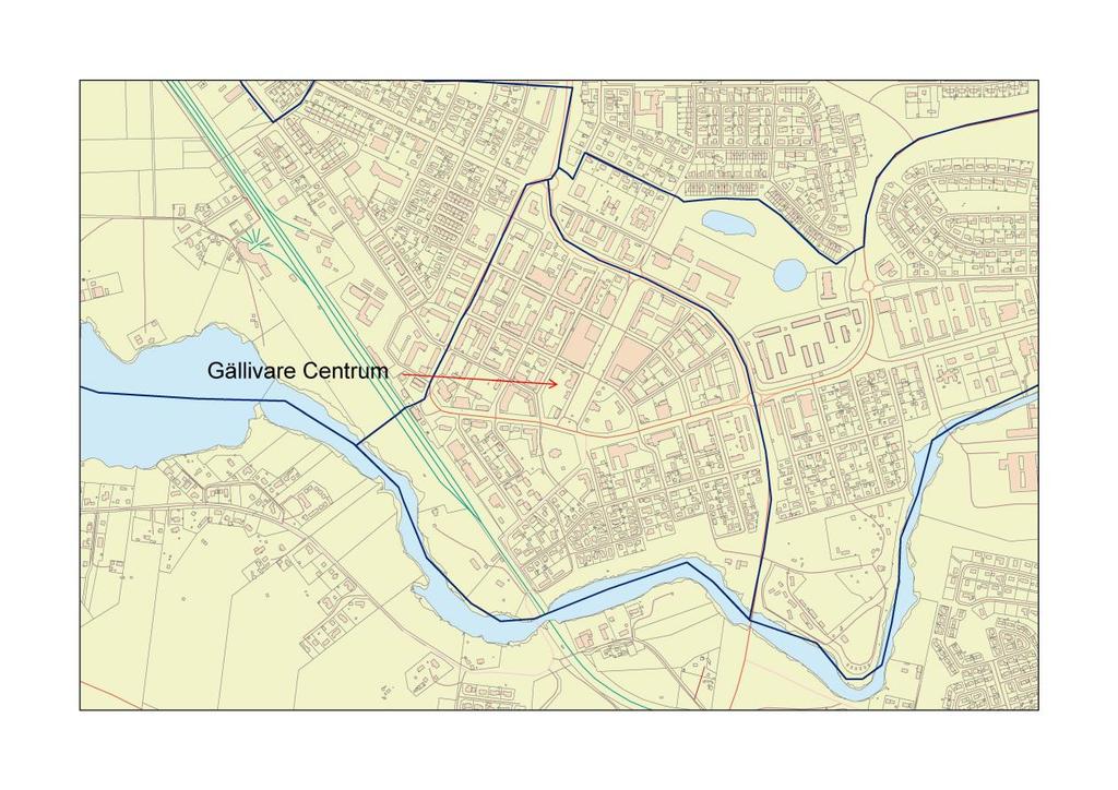 Gällivare Centrum Ett nytt valdistrikt för centrumkärnan föreslår. Distriktet erhåller ytor från valdistrikten Gällivare och Sjöparken.