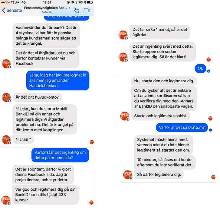 personnummer Simulera en transaktion till mobilnumret genom Swish.