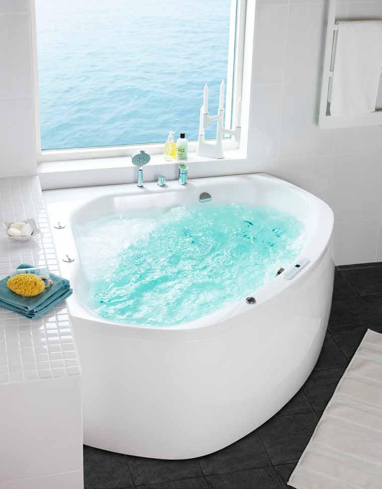 Hafa Aqua -20% HAFA AQUA 140 C Ett familjevänligt hörnbadkar med rena enkla linjer. Har en sittbrunn som gör det praktiskt att bada med barn. 1230/1435x1230/1435x680 mm. Baddjup 430 mm.