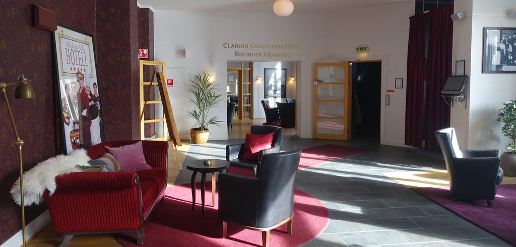 Lobby Foto: Annordia CLARION COLLECTION HOTEL BOLINDER MUNKTELL Clarion Collection Hotel Bolinder Munktell är beläget norr om Eskilstunaån, i anslutning till Munktellområdet.