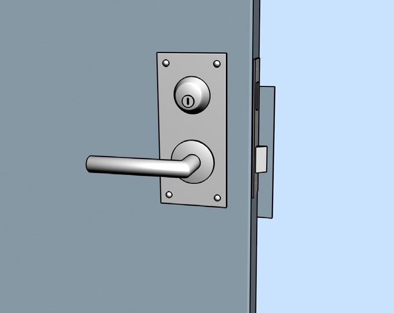 Dörrar i aluminium med en eller flera dörrspeglar ska förstärkas med galler (se avsnitt 16) eller 3 mm aluminiumplåt/1,5 mm stålplåt på dörrens insida.