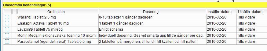 2(13) Överföra ordinationer från gamla läkemedelsmodulen Ordinationer från gamla läkemedelsmodulen migreras automatiskt till nya läkemedelmodulen, men