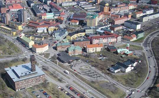 Område 9 Gamla brandstationen och gamla sjukstugan Den gamla brandstationen och gamla sjukstugan ligger strax utanför centrum, mellan