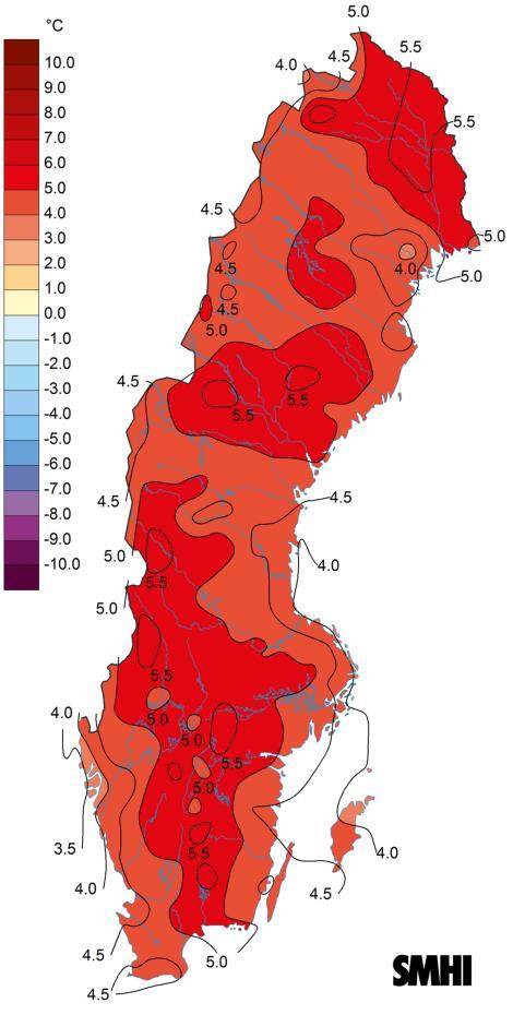 8 Vädret i södra Sverige jan-jul 2018 Året inleddes med blött och milt januariväder. I februari sjönk sedan medeltemperaturen och snön lade sig i södra Sverige under några veckor.