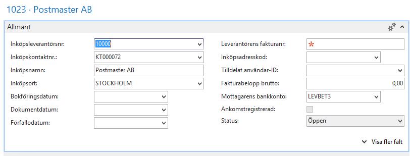 Lägg alltid upp ett bankkonto med blank valutakod, det kommer att användas för övriga valutor. När filen skapas används bankkontot med samma valutakod som betalningen.