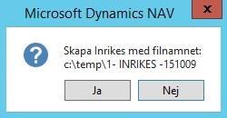 Rapporten innehåller inga delsummor alls utan bara en slutsumma.