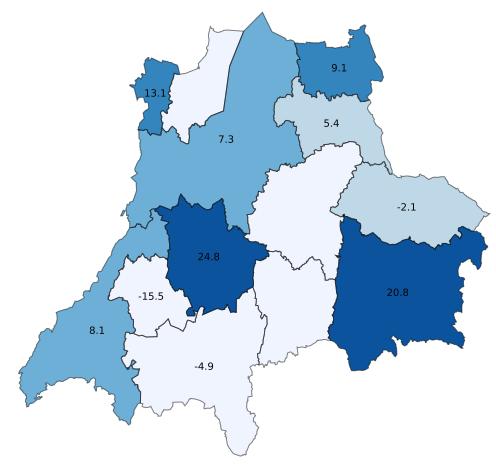 Gästnätter i Jönköpings län, jan-mar 2018 252 122 gästnätter (+7,3 %, +17 228 st) (Utveckling per marknad HSVC.