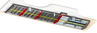 Figur 2. Planskiss över stallet. Tak Takkonstruktion är prefabricerade fackverkstakstolar av trä.