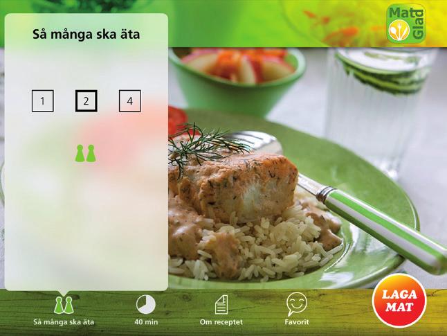 3.6 Välja recept Så många ska äta Genom att