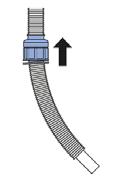 5 Fäst också de nedre väggfästena i väggen. Cisternen levereras med anslutningsdetaljer för rör-irör av PEX. Rördimension 5 och 6 mm, skyddsrör i utvändig diameter 5mm.