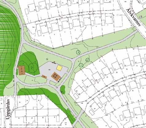 . park vid uppgårdsvägen Storlek: Ca 0,8 Ha Karaktär: Kvarterspark/lekplats sociala värden: Lek KULTURHISTORISKA värden: Fornlämning