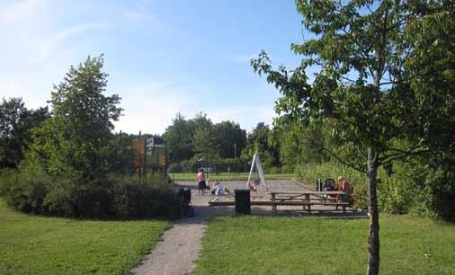 Analys Parkens öppna gräsyta erbjuder en flexibel användning för t.ex. spontant bollspel, springlek och picknick.