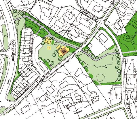 7. gribbyparken Storlek: Ca 0,9 Ha Karaktär: Kvarterspark/lekplats sociala värden: Grön oas, lek, picknick, pulkaåkning Bevara och utveckla
