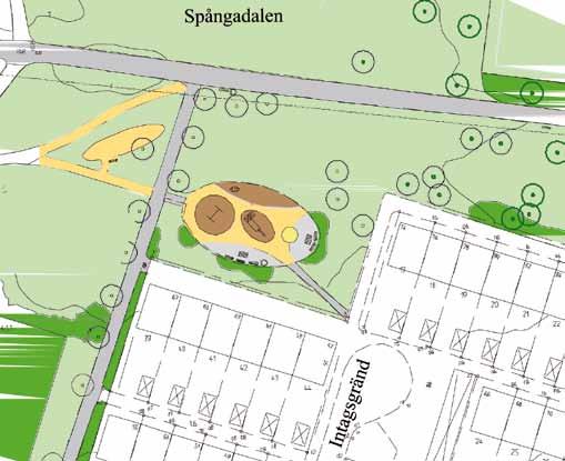 9. Fordonsparken Storlek: Ca 0,5 Ha Karaktär: Kvarterspark/lekplats sociala värden: Boule, lek, ro Bevara och utveckla nuvarande karaktär och