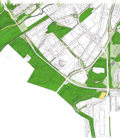 Tung trafik på Bergslagsvägen JÄRFÄLLA 3 Området består mestadels av starkt kuperad naturmark, mestadels skogsbevuxen. Dock kan fornlämningen vid Breda gamla tomt komma att påverkas.