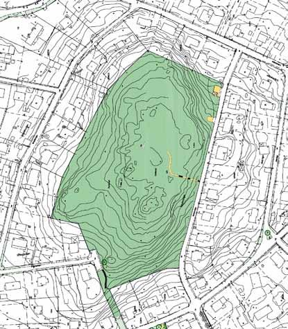 56. flystaberget Storlek: Ca,7 Ha Karaktär: Naturområde/fornminnesområde sociala värden: Grön oas, naturlek, ro, utsikt KULTURHISTORISKA värden: Fornlämning Ekologiska värden: Del av