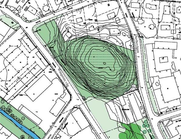 Fornlämning (större delen av området) N Bromstens fornborg har haft ett strategiskt läge invid Spångaån som tidigare var en havsfjärd in mot Järfälla Bromstens fornborg ligger på krönet av en
