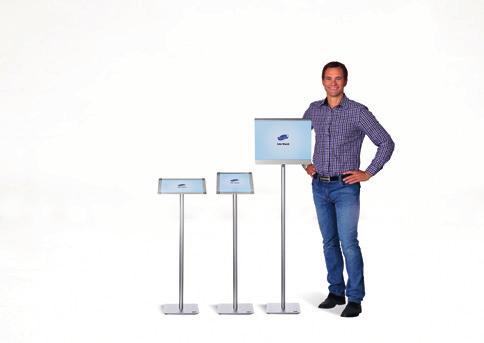 Info Stand är en snygg och stabil display för information i offentlig miljö.