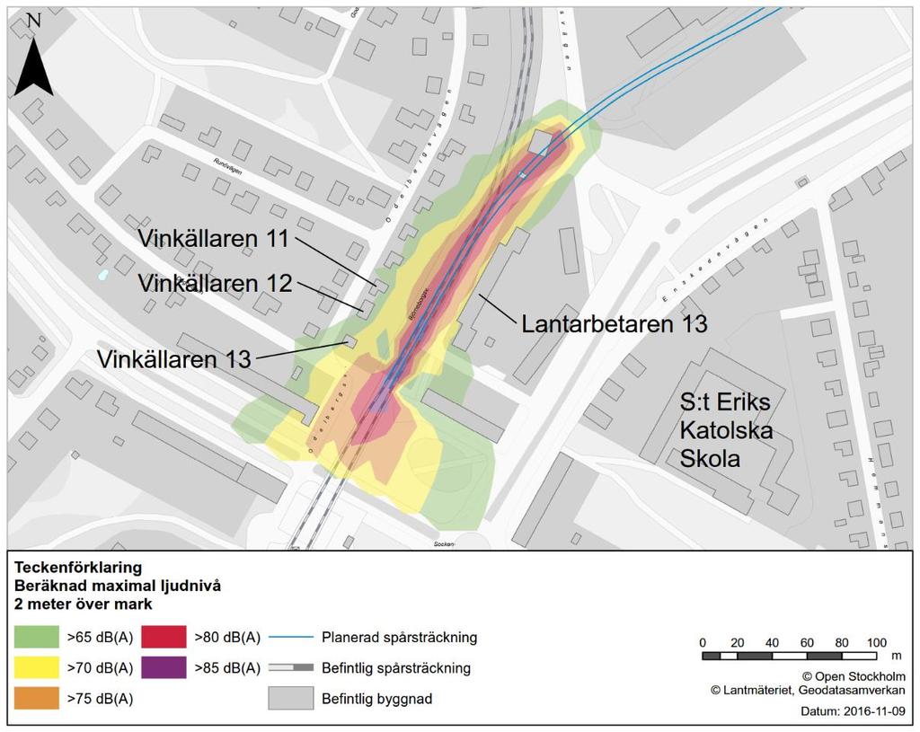 Schakten kommer att möjliggöra ljudspridning från tunneln till omgivningen.