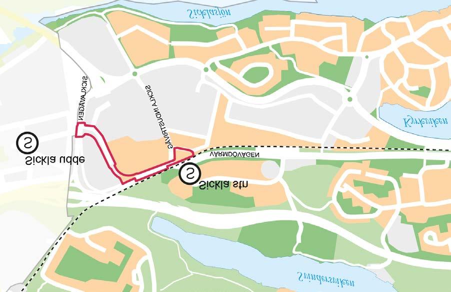 Udde i Hammarby Sjöstad till Saltsjöbanans Sickla Station och på så sätt knyta samman de två trafikslagen via en bytespunkt.