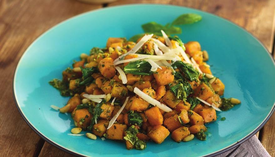 Sötpotatis-gnocchi med pesto och pinjenötter Våra Sweet