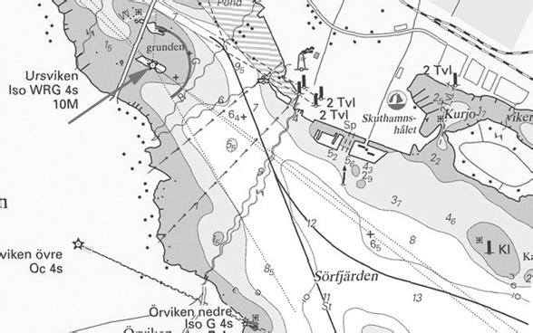 3 Nr 227 UNDERRÄTTELSER / NOTICES Bottenviken / Bay of Bothnia * 4530 (T) Sjökort/Chart: 421, 4211 Sverige. Bottenviken. Skelleftehamn. Fyren Ursviken släckt. Fyren Ursviken är släckt.