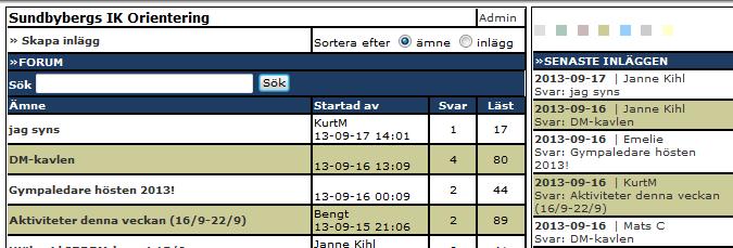 Sundbybergs IK orienterings webbsida Vår webbsida finns på http://www.sik.