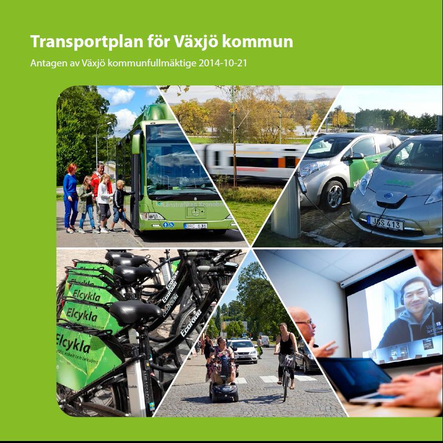 Mål 2020 + 9% enheter mer hållbara transporter (Kollektivtrafik, cykel och gång) Minska biltrafiken till 630 mil/ person -65% CO2