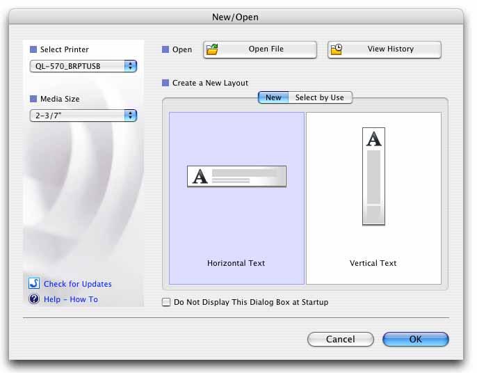 4 Så här använder du P-touch Editor Hjälp (för Mac OS ) Starta P-touch Editor Hjälp Nedan visas exemplet för Mac OS X 0.4.9.