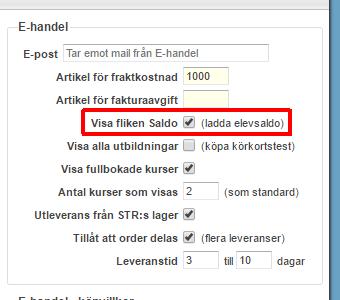 4 ELEVSALDO PÅ E-HANDELN För de skolor som har tjänsten e-handel finns det möjlighet att låta eleverna sätta in pengar på