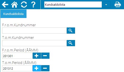 Nedan skall vi titta på Kundsaldolista, Obetalda fakturor och Utskrift av Reskontrarapport.