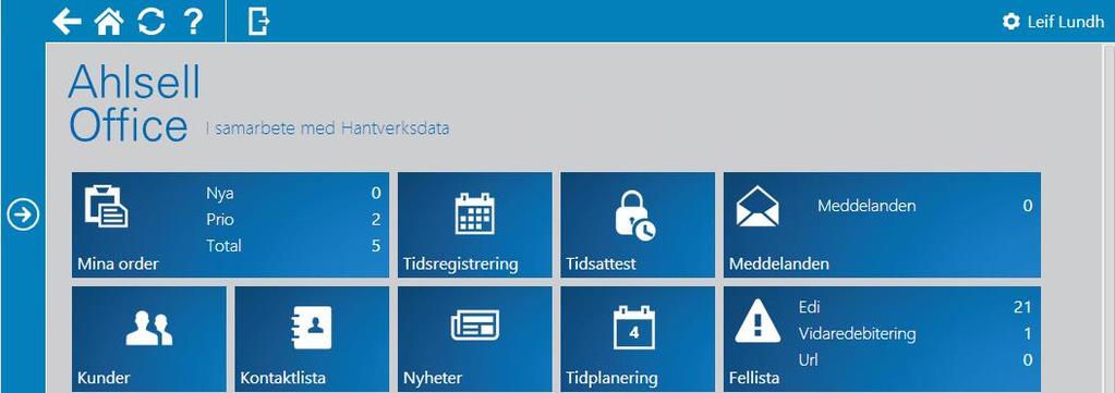 Kundreskontra Kundreskontran visas inte på arbetsytan utan hittas i menysystemet.