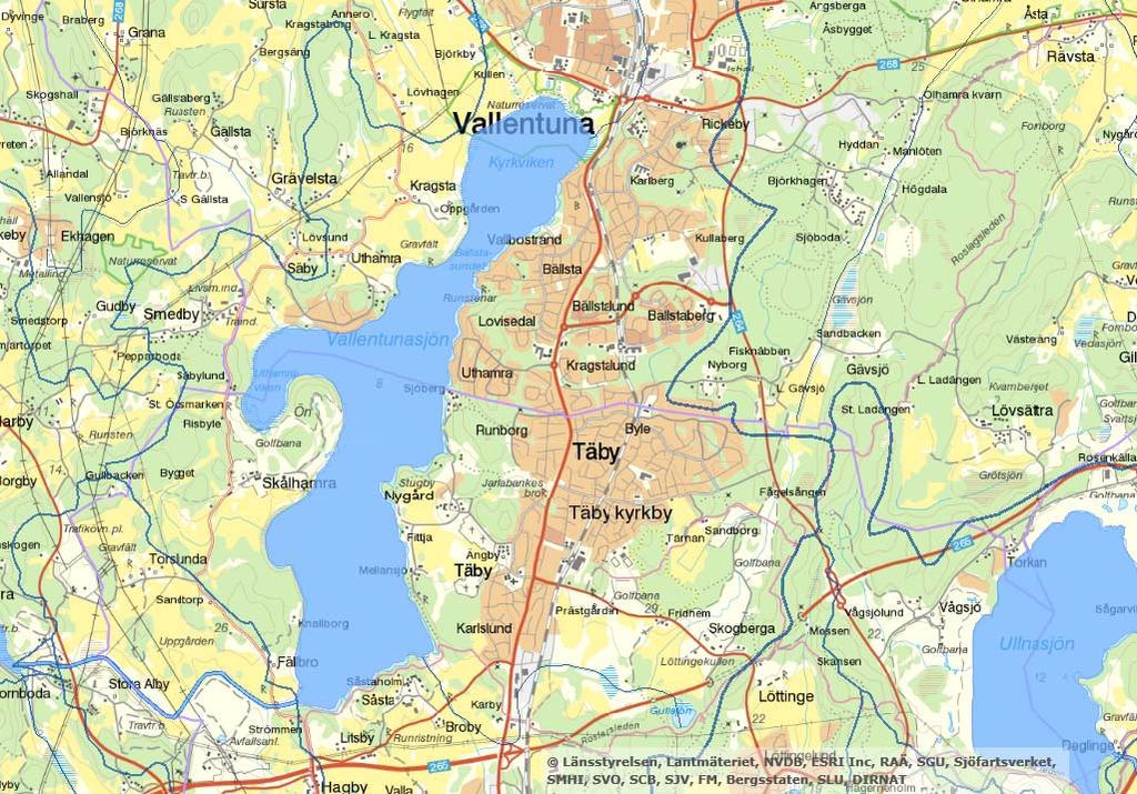 VATTENFÖREKOMST VALLENTUNASJÖN TILLRINNINGSOMRÅDE VALLENTUNASJÖN PLANOMRÅDET Bild 4.