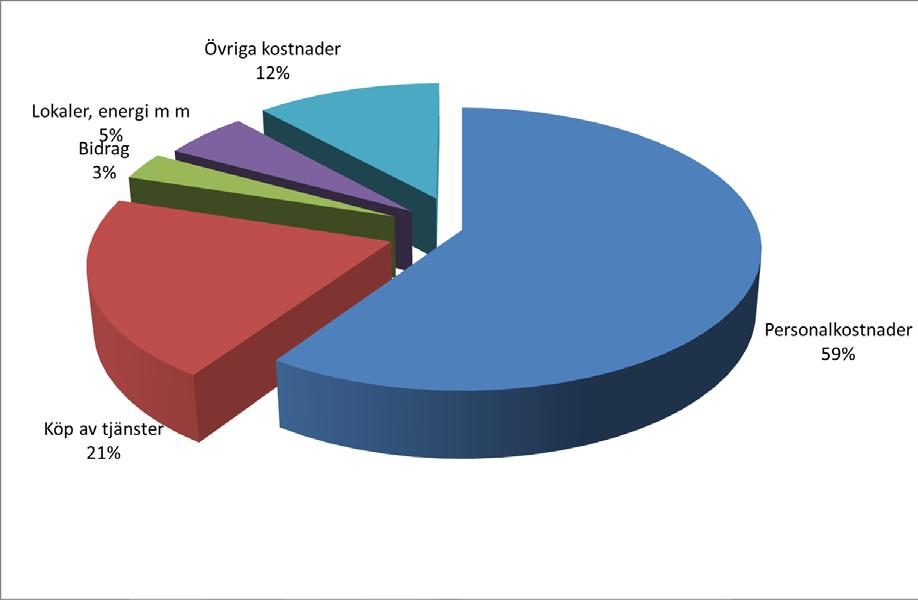 10 Vad använder kommunen sina inkomster till? Kommunens externa driftkostnader består till största delen, 59 %, av personalkostnader.