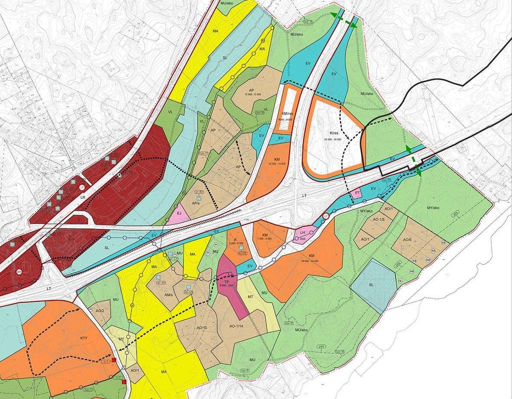 2.3.6 Delgeneralplan för Jorvas och Ingvalsby Markanvändningen i planläggningsområdets västligaste del bestäms av delgeneralplanen för Jorvas och Ingvalsby.