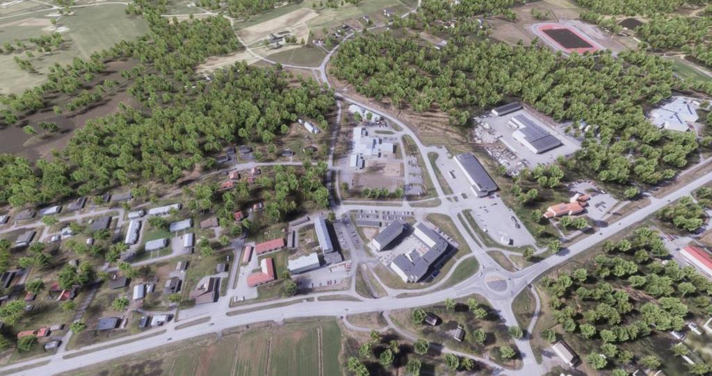 1-7 3. UTGÅNGSPUNKTERNA 3.1 Utredning om förhållandena i planeringsområdet Området utgörs av Larsmo kommuns centrum i Holm.